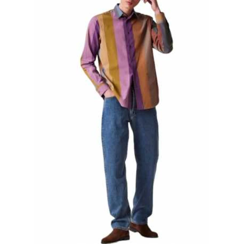 Paul Smith Regenboog Streep Overhemd Multicolor Heren