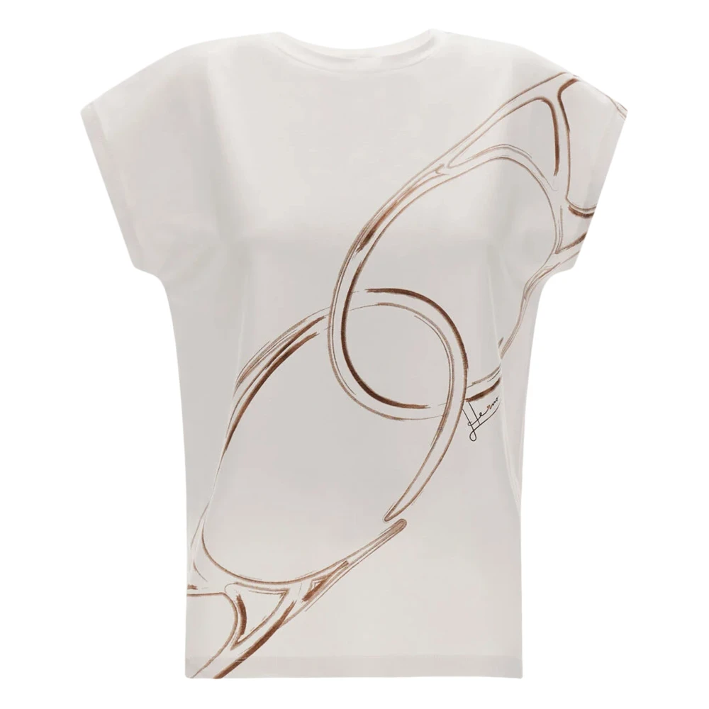 Herno Donna Bianco - T-Shirt In Jersey Interlock - Tops - L