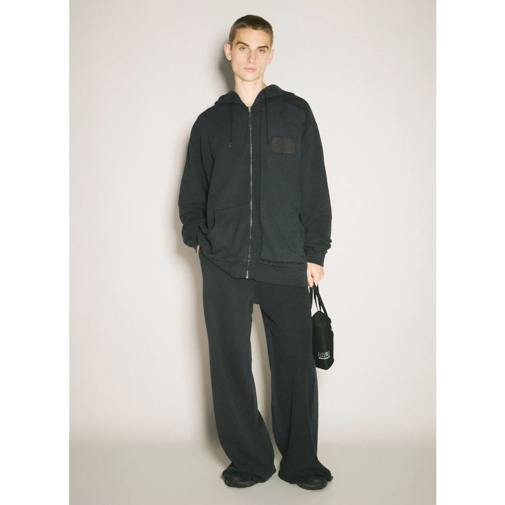 MM6 Maison Margiela Inside-Out Katoenen Joggingbroek Black Heren
