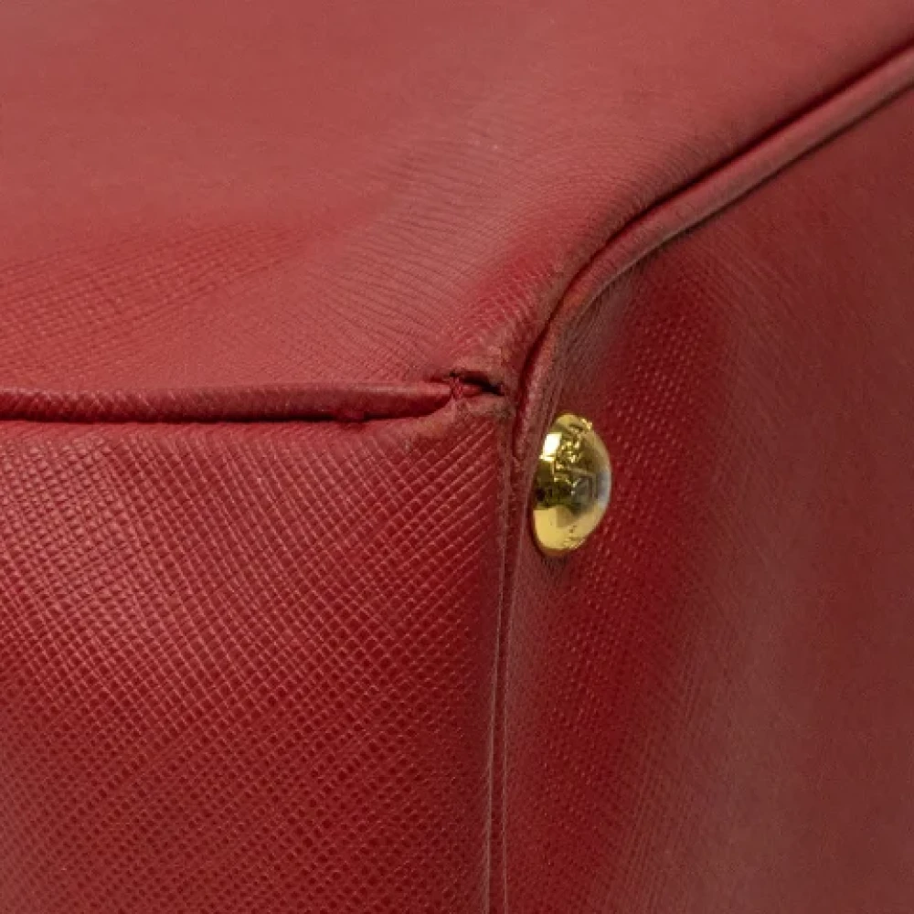 Prada Vintage Pre-owned Leather handbags Red Dames