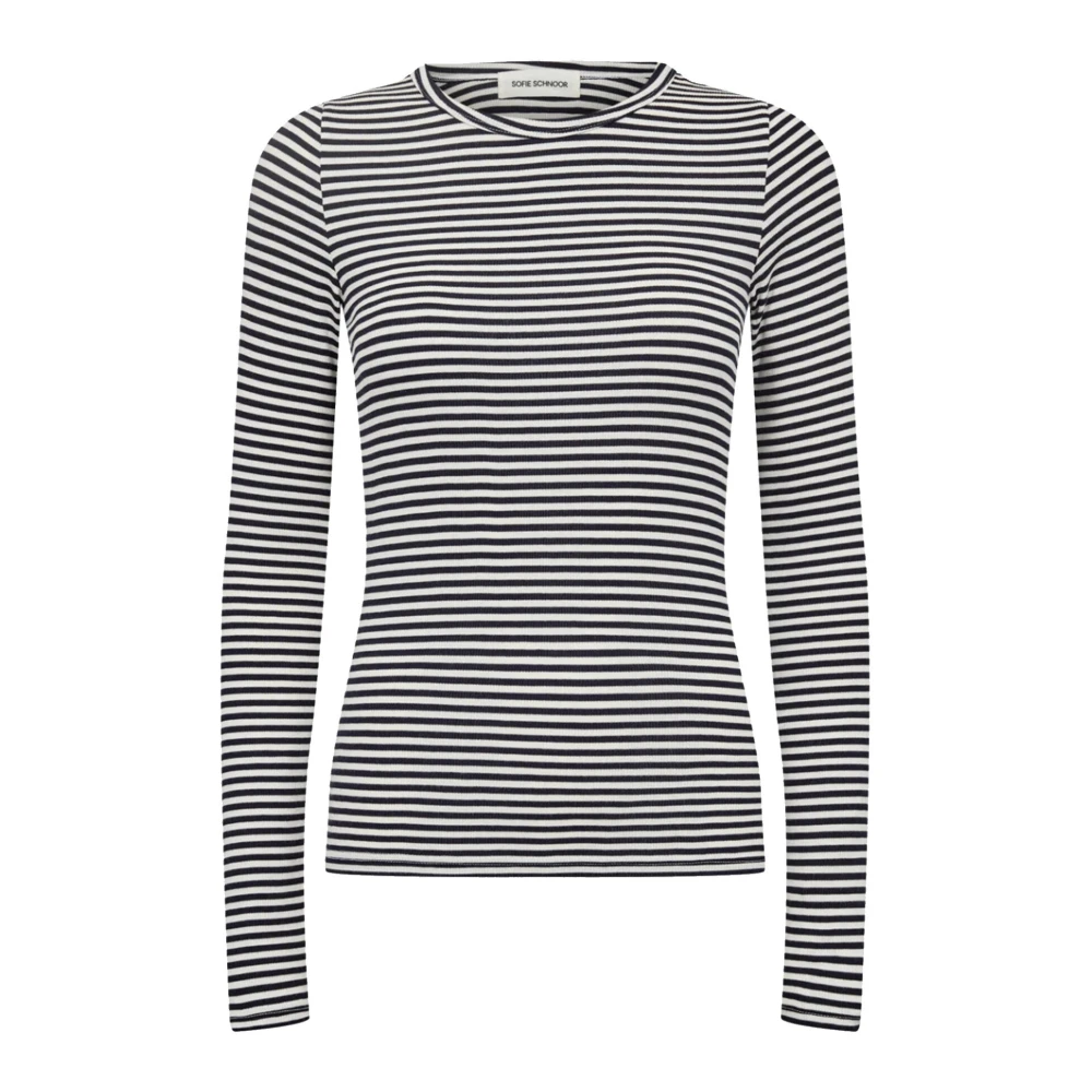 Sofie Schnoor Klassieke Lange Mouw Zwart Gestreepte Blouse Black Dames