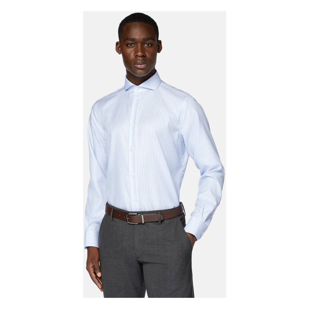 Boggi Milano Ultimate Non-Iron Hemd Blue Heren