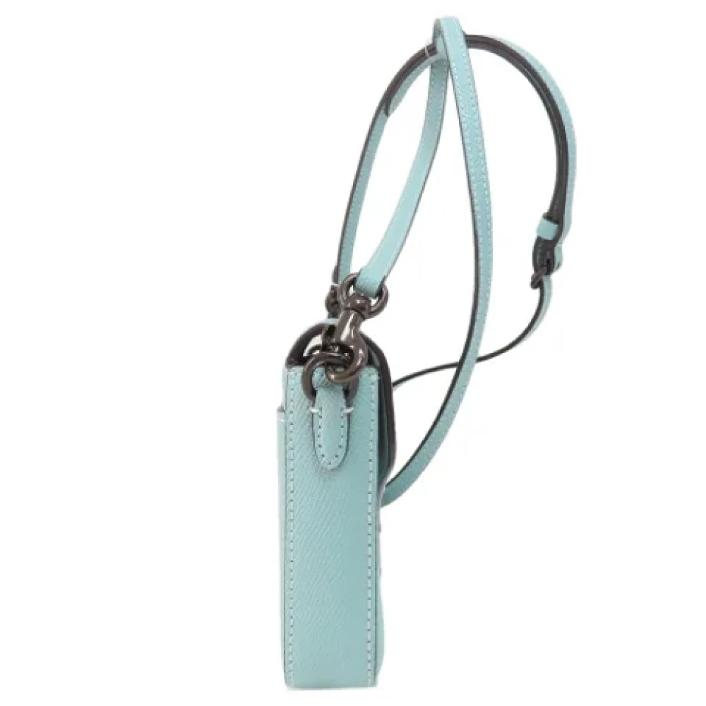 Coach Pre-owned Leather shoulder-bags Blue Dames