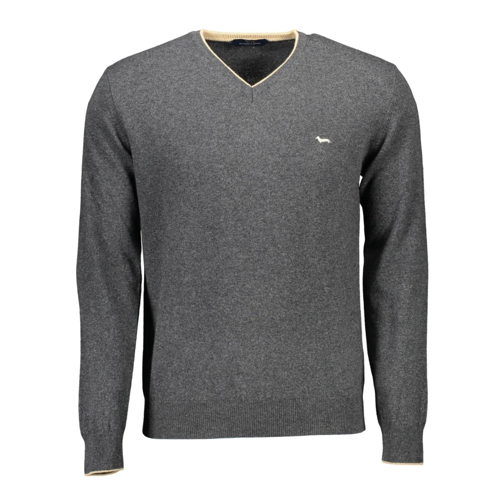 Harmont & Blaine Men's Gray V-Neck Knitwear,, Versatile And Stylish Wool Jumper 2XL