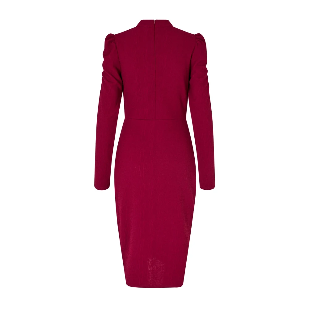Cras Aansluitende jurk met gerimpelde details Red Dames