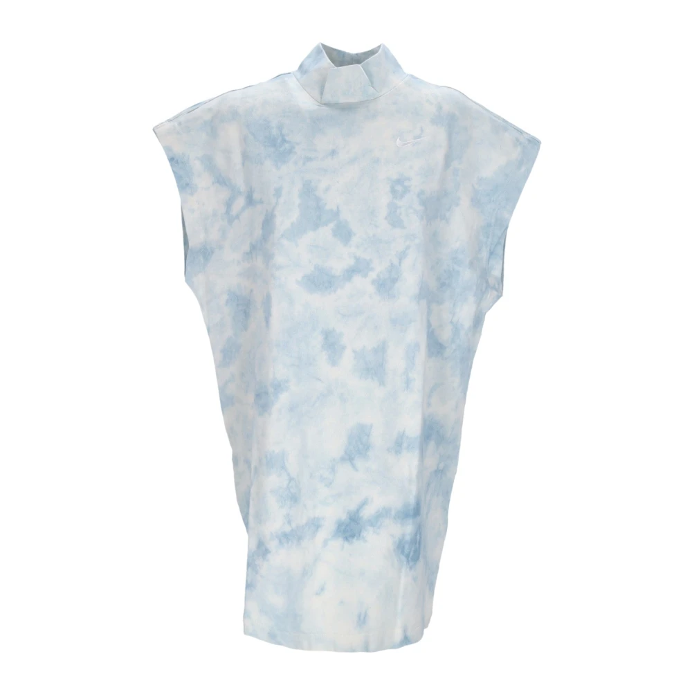 Nike Blauw Tie-Dye Jersey Jurk Blue Dames