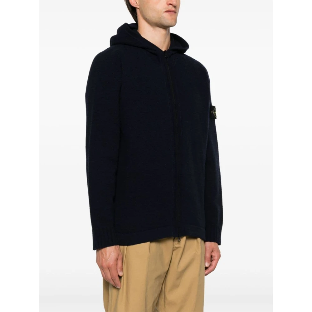 Stone Island Blauwe Sweater Collectie Black Heren