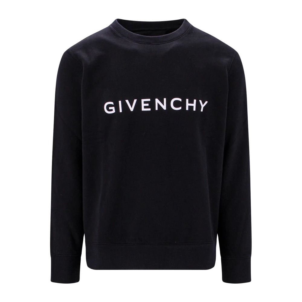 Givenchy Zwarte Katoenen Sweatshirt met Logo Print Black Heren