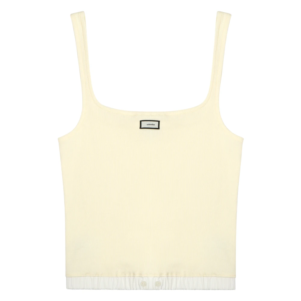 Entire Studios Women's Yellow Lounge Tank - Sleeveless Tops - M - Tops