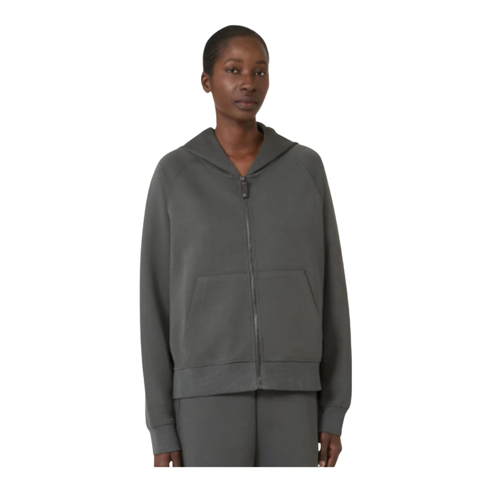 Max Mara , Zip-Throughs, Female, Black, Xs, Smmmarea Hooded Zip-Up Sweatshirt
