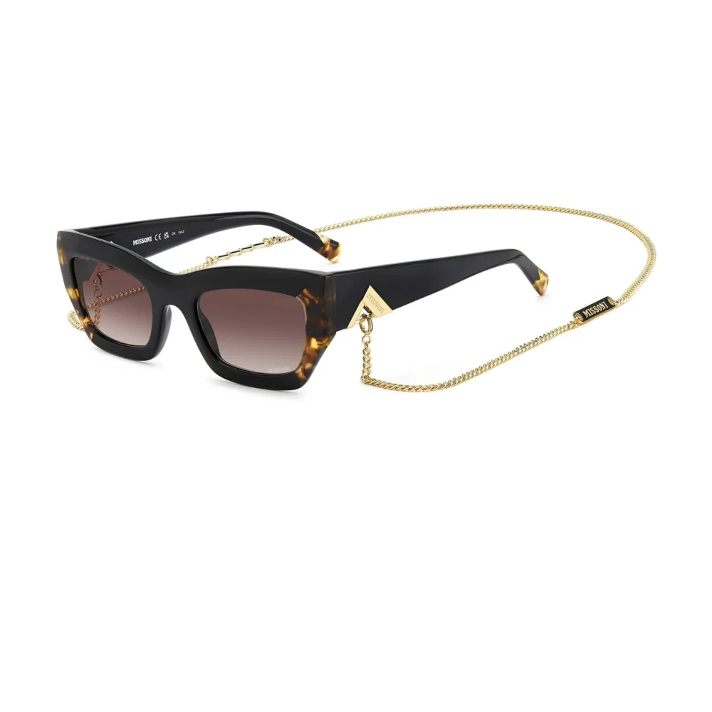 Missoni Unisex Brown Sunglasses, 53 Mm, Stylish Sunglasses With Chain
