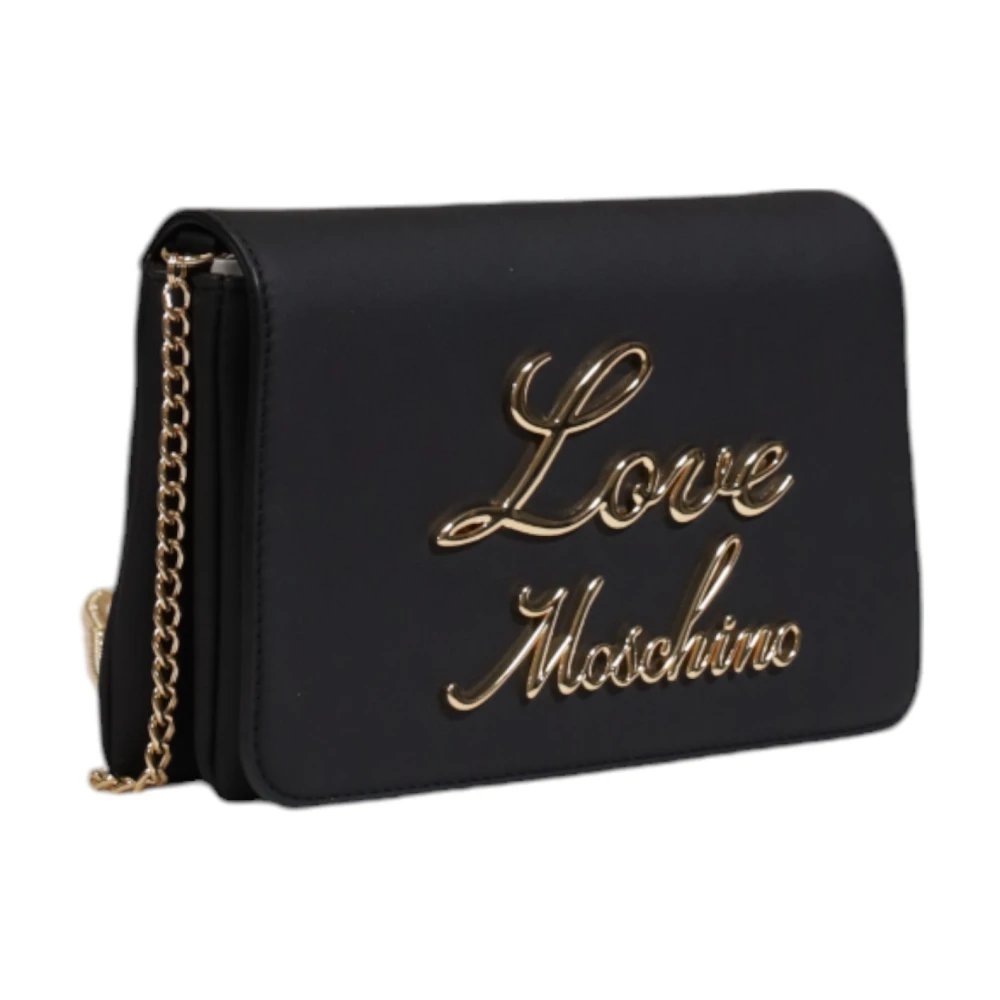 Love Moschino Zwarte schoudertas met rits Black Dames