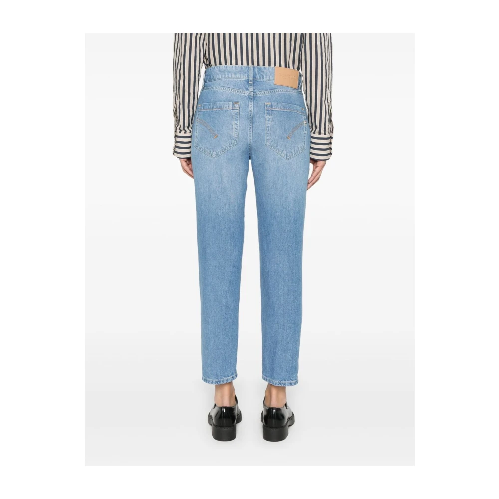 Dondup Blauwe Jeans met knoopsluiting Blue Dames
