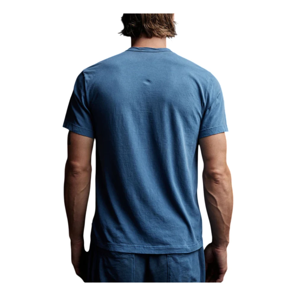 James Perse Pigment Polo Shirt Blue Heren