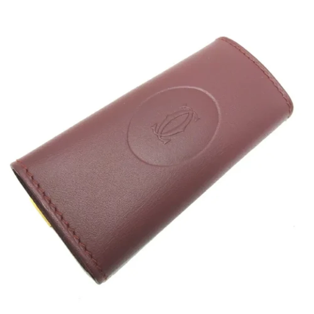 Cartier Vintage Pre-owned Leather key-holders Red Dames