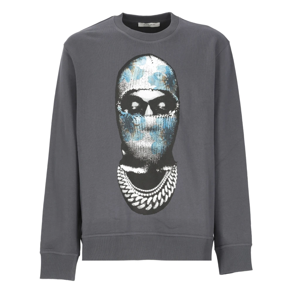 IH NOM UH NIT Grijze Katoenen Sweatshirt met Petali Print Gray Heren