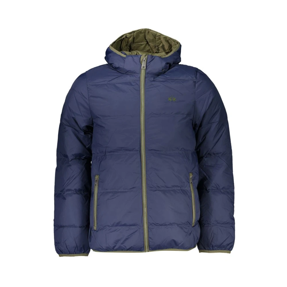 LA MARTINA Blauwe Lichtgewicht Hoodie Jas Blue Heren