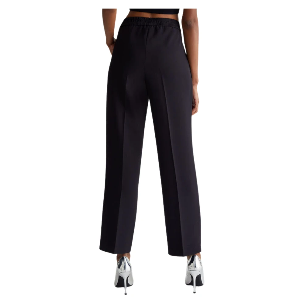 Liu Jo Zwarte Chino Broek met Elastiek Black Dames