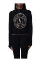 pull-en-tricot-noir-avec-logo