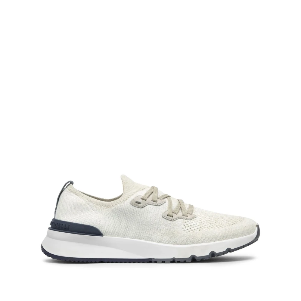 Brunello Cucinelli Geperforeerde Sneakers Heren Schoenen Beige