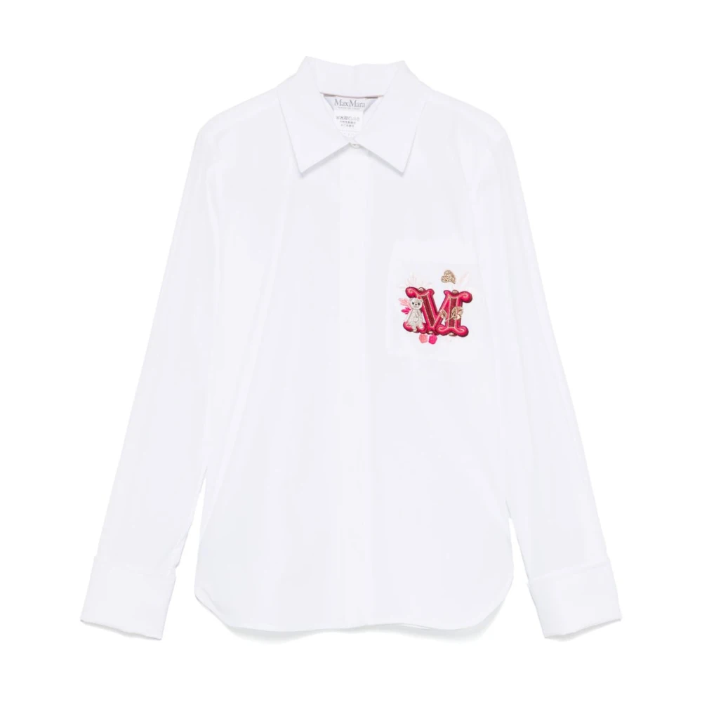 Max Mara Wit Overhemd met Borstzak White Dames