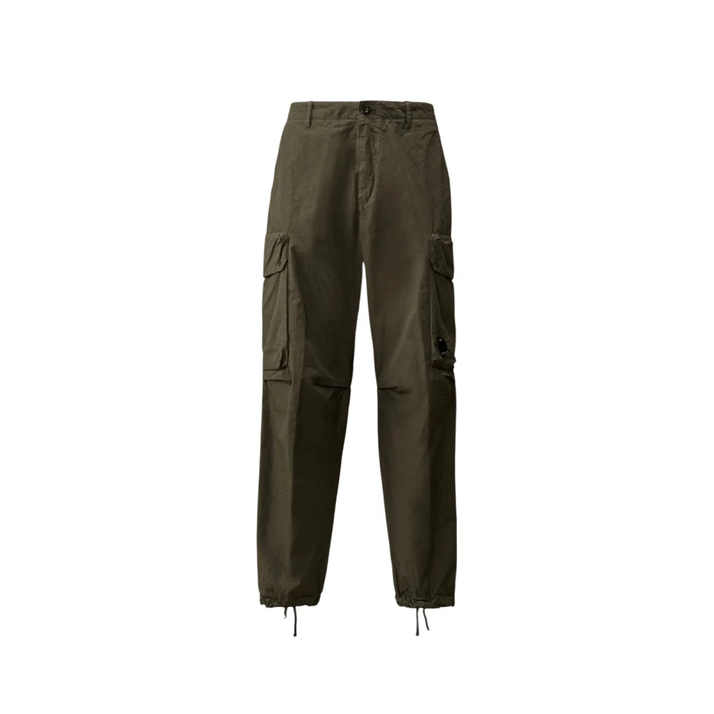 C.p. Company Men's Gray Microreps Cargo Trousers - Straight Trousers - M - Trousers
