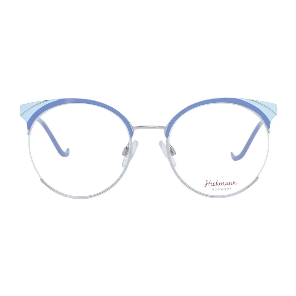 Ana Hickmann Blauwe Butterfly Half-Rim Optische Monturen Blue Dames