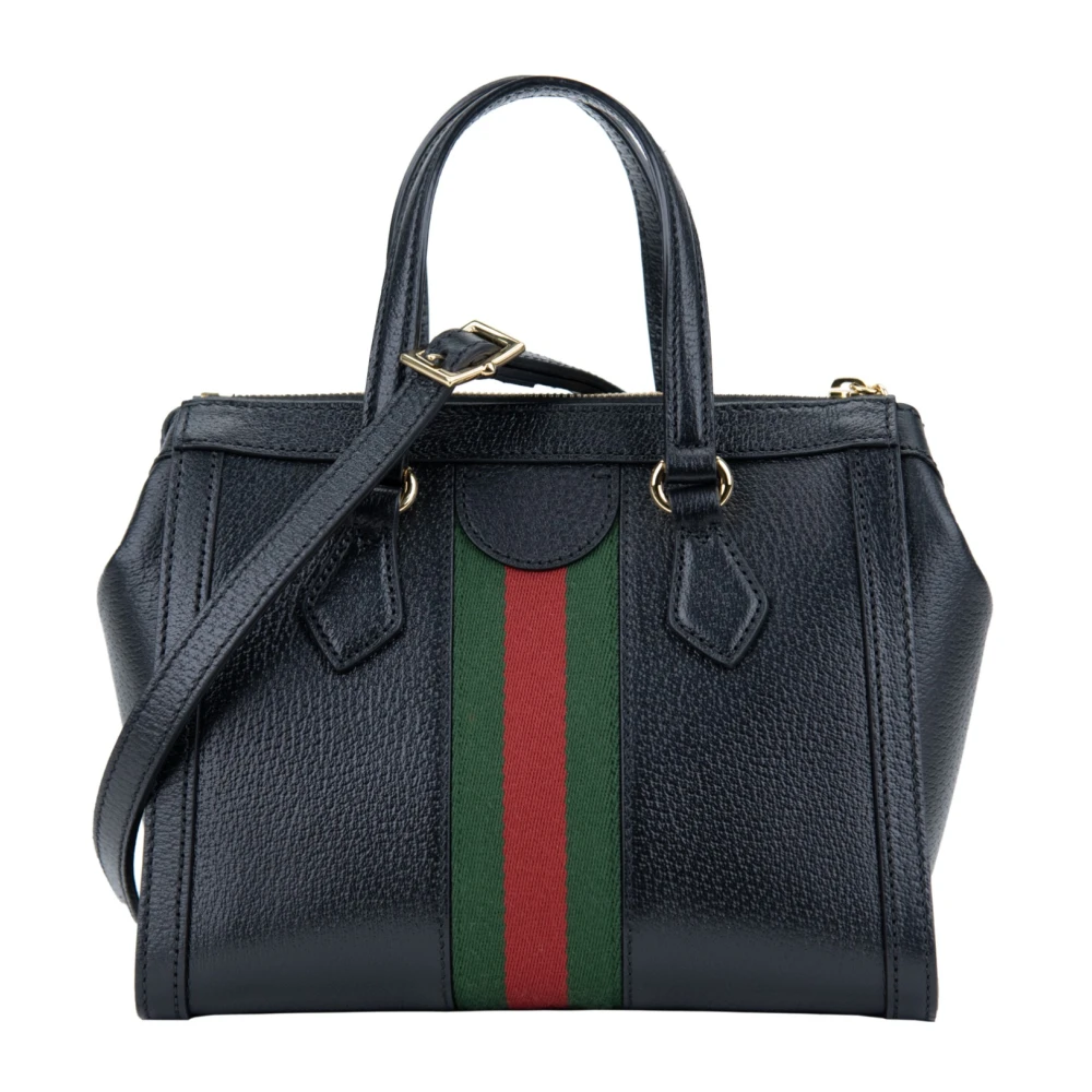 Gucci Leren Schoudertas met `Gg` Logo Black Dames