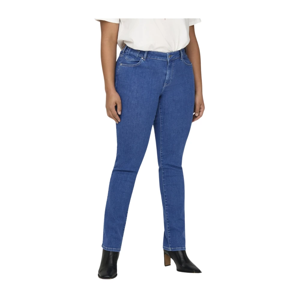 Only Carmakoma Alicia Regular Denim Jeans voor Vrouwen Blue Dames