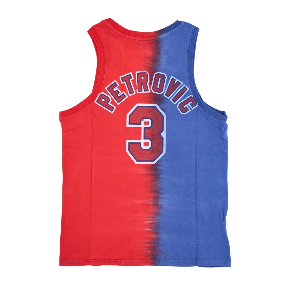 Mitchell & Ness NBA Tie Dye Tank Petrovic No 3 Multicolor Heren
