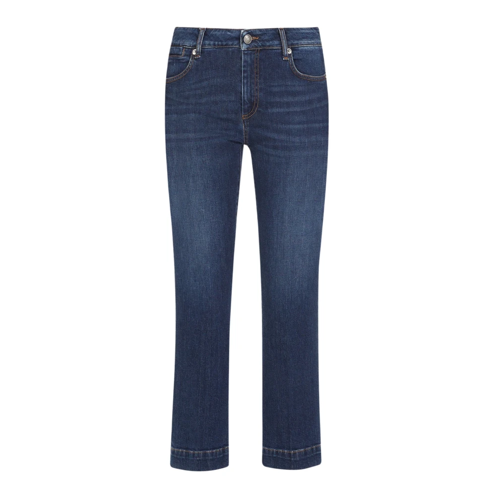 SPORTMAX Vintage Denim Jeans met Vijf Zakken Blue Dames