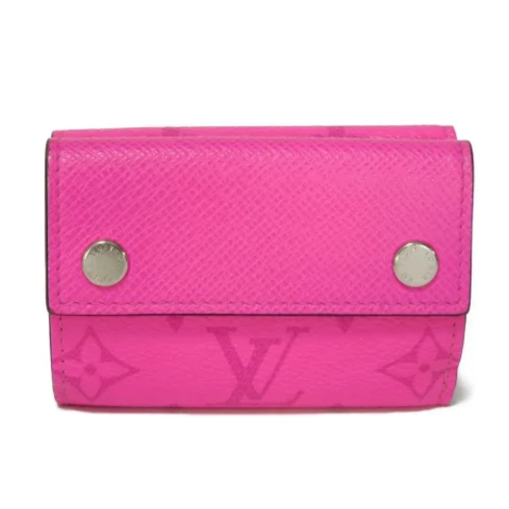 Louis Vuitton Vintage Pre-owned Leather wallets Pink Unisex