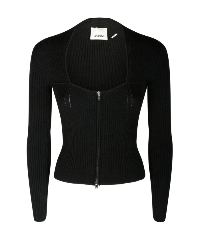 black-cardigan-ribbed-knit-zip-fastening