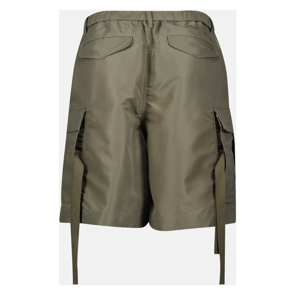 Sacai Beige Nylon Shorts Lente-Zomer 2025 Brown Heren