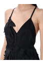 black-leaf-print-satin-chiffon-dress