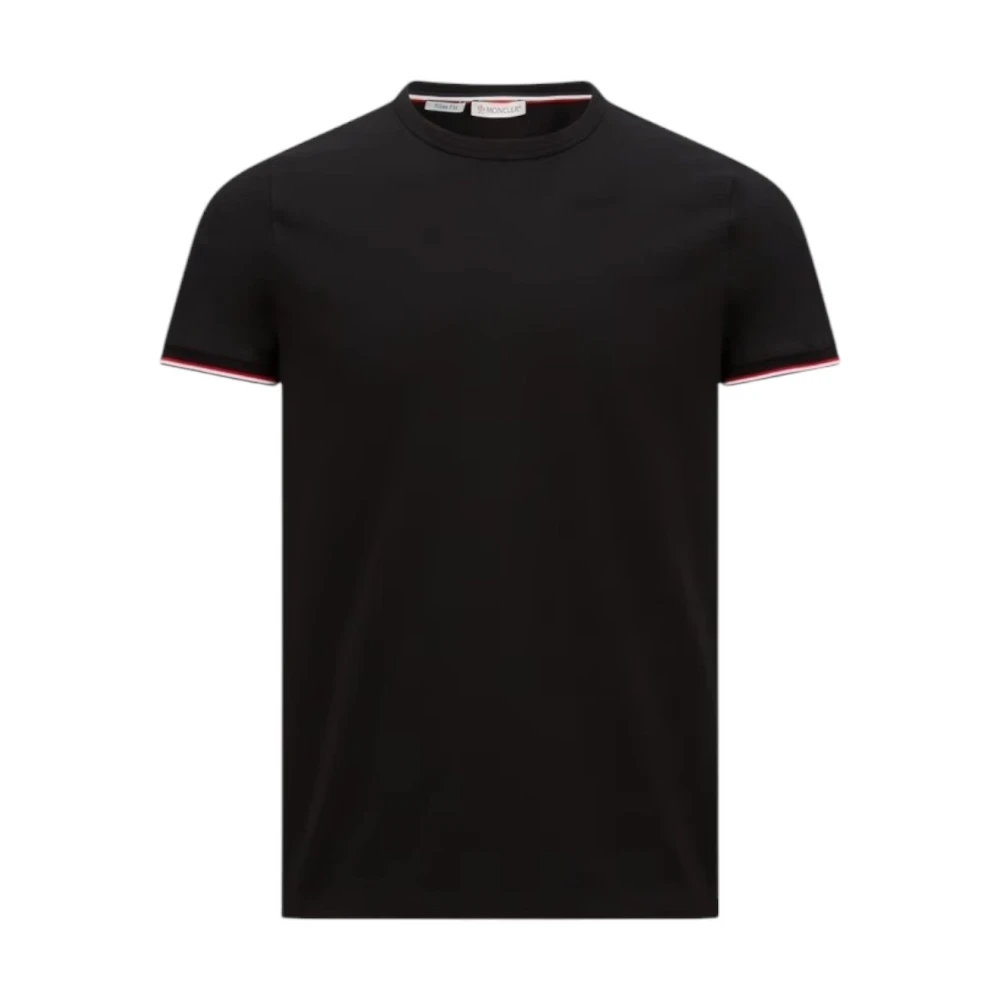 Moncler - Tops > T-Shirts - Black - Moncler - Modalova