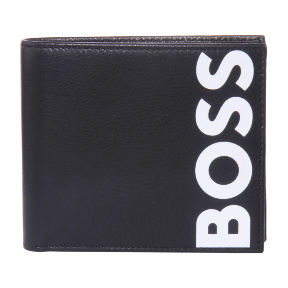 Hugo Men's Black Wallets & Cardholders, One Size, Classic Leather Wallet For