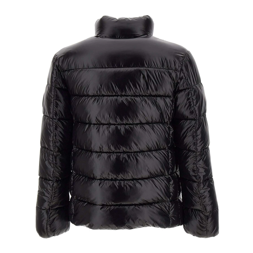 Save The Duck Zwarte donsjas met hoge kraag Black Heren