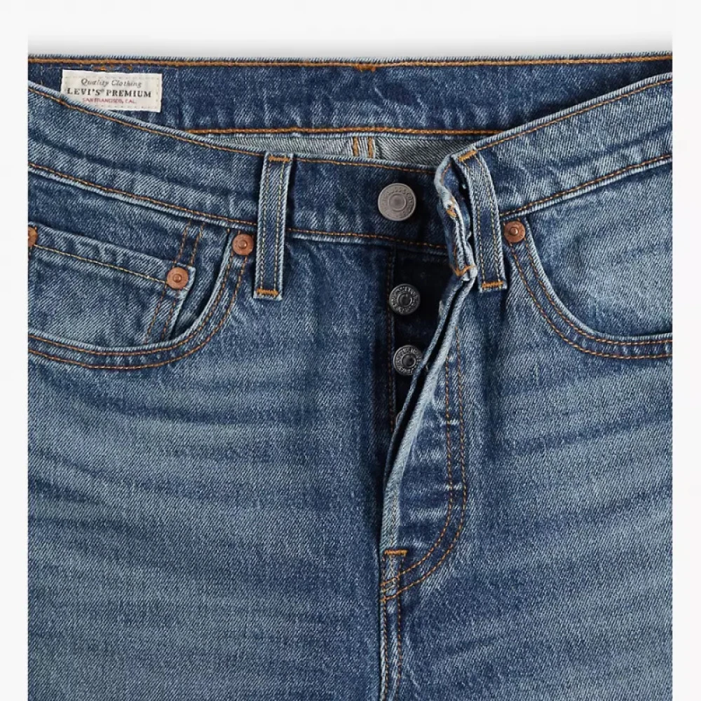 Levi's Jean 501 Crop Blue Dames