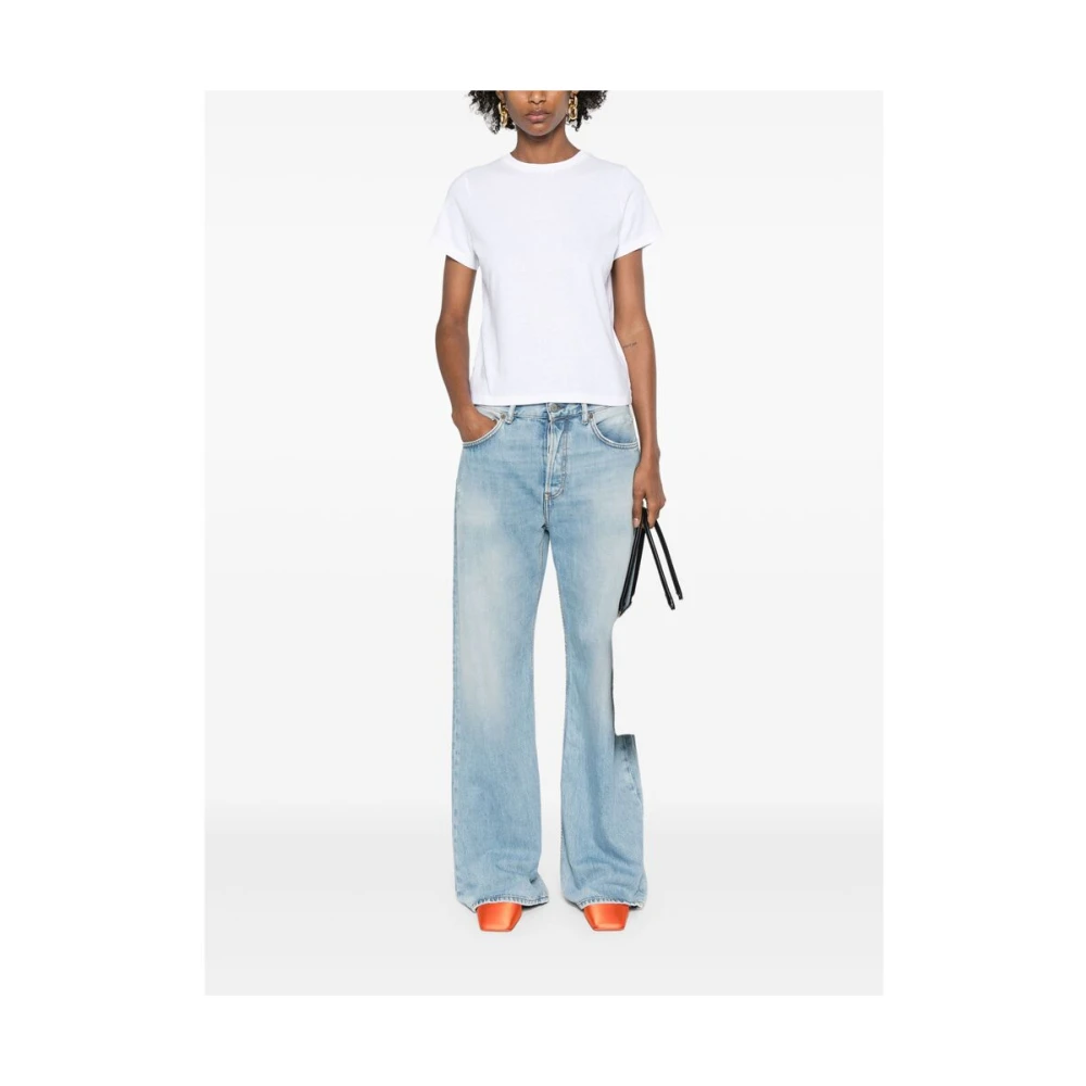 Khaite Wit Katoenen Crew Neck T-shirt White Dames
