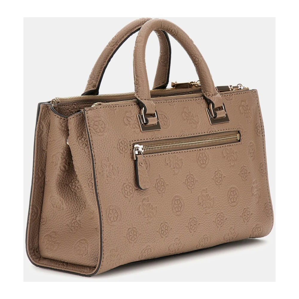 Guess Omkeerbare Logo Handtas in Donker Taupe Brown Dames