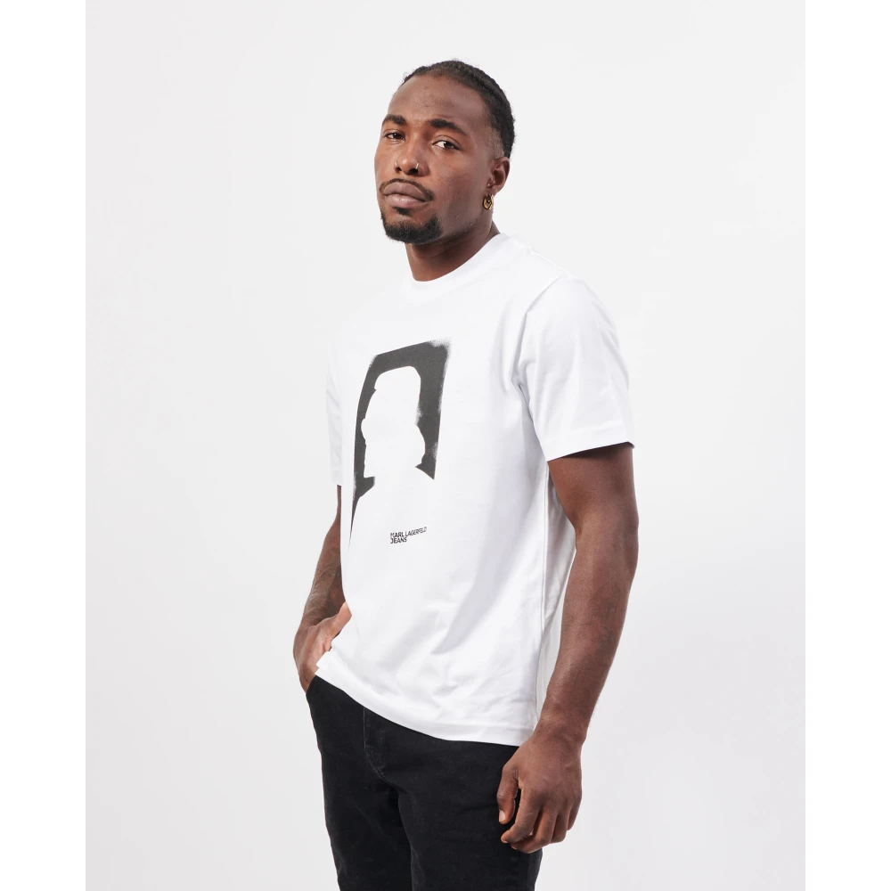 Karl Lagerfeld T-shirts en Polos Wit White Heren