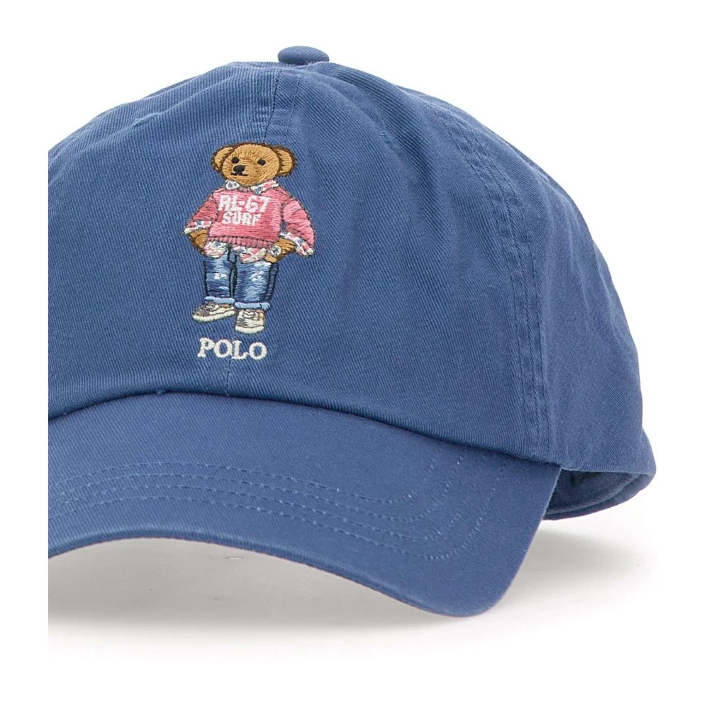 Polo Ralph Lauren Beer Logo Katoenen Baseballpet Blue Heren