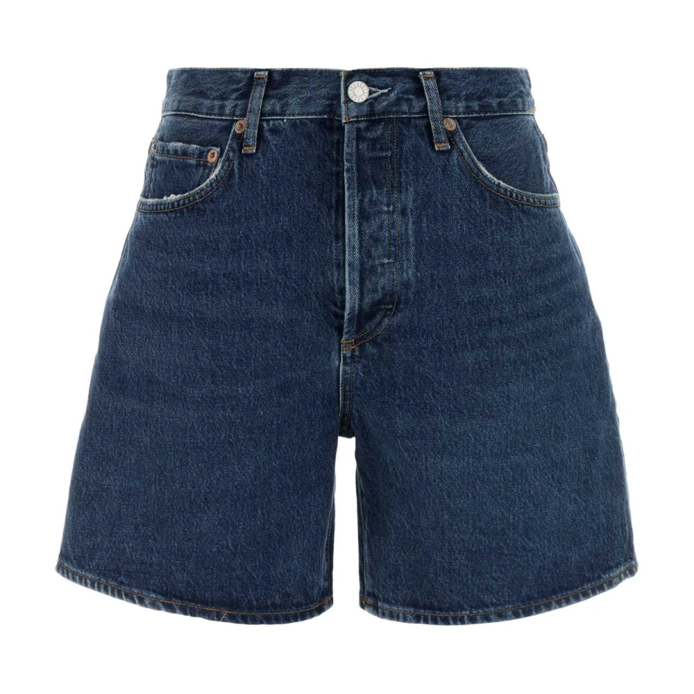 Agolde Women's Blue Denim Shorts, W23, Dame Short