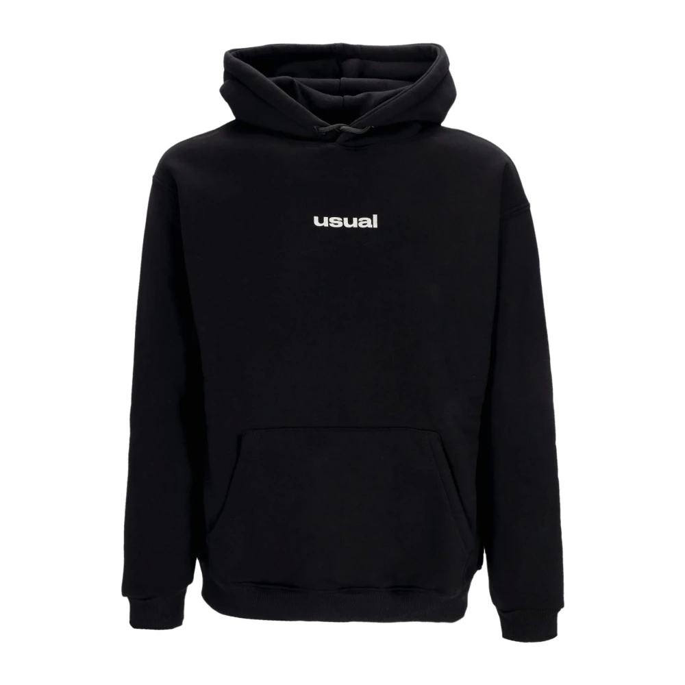 Usual Zwarte Crown Hoodie Sweatshirt met lange mouwen Black Heren