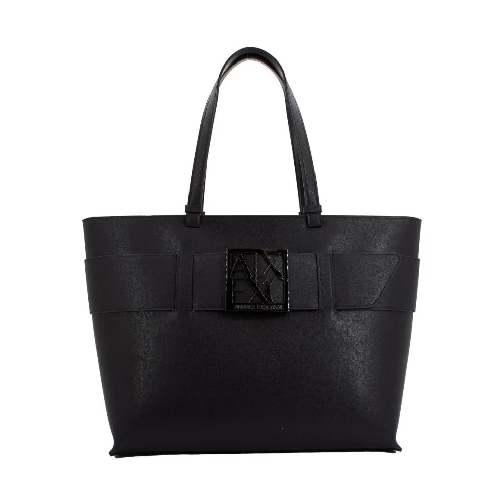 Armani Exchange Kvinno Svart Väskor Dam, One Size, Läder, Susy Shopping M