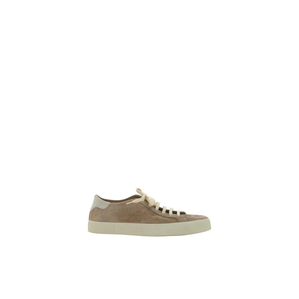 BRUNELLO CUCINELLI Beige Suede LowTop Sneakers Beige Heren