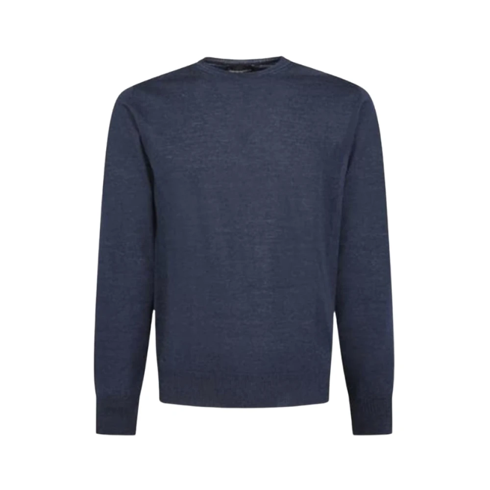 Emporio Armani Homme Bleu Pulls, Taille: 3XL Tricot Ras Du Cou