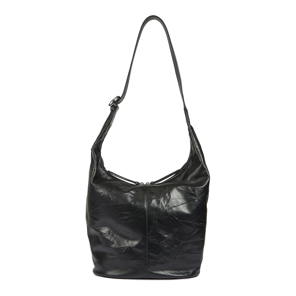 Coccinelle Zwarte Leren Schouder Crossbody Tas Black Dames