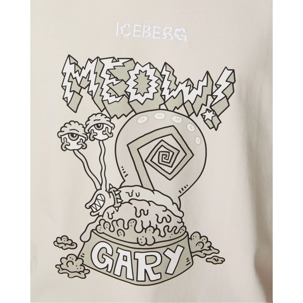 Iceberg Poederkleurig regular-fit stretch jersey T-shirt Beige Heren